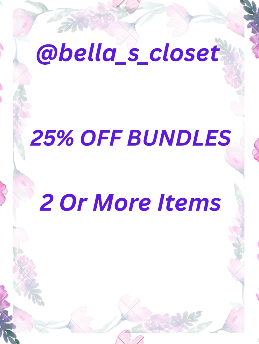 25% Off Bundles Promotional Graphic - Purple Text